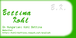 bettina kohl business card